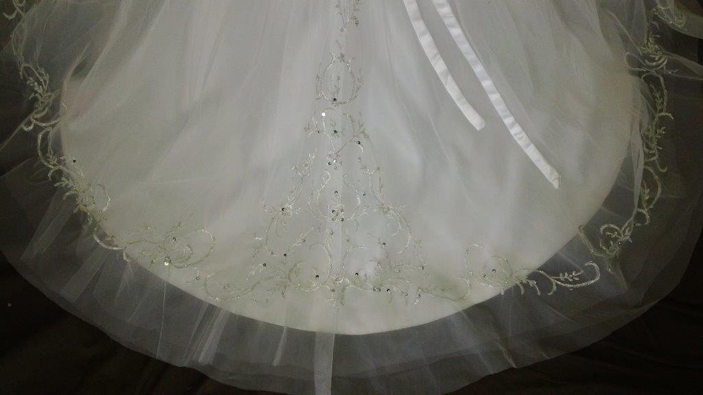 ivory embroidered flower girl dress